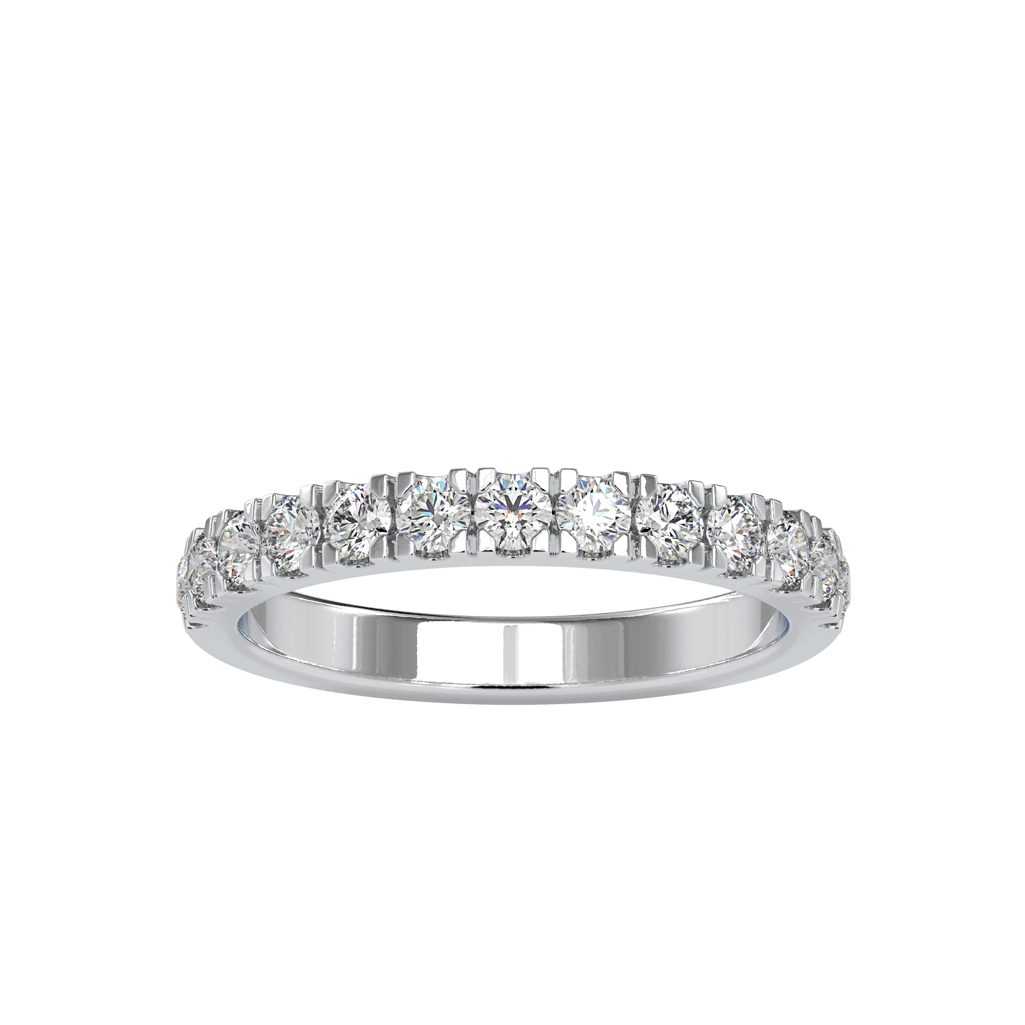 Rose Gold Half Eternity Ring Ring Eva Gems White Gold 3(14.0mm)